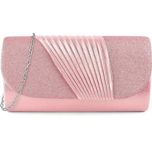 Clutch Purses Evening Handbags Formal Pink - Picture 1 of 6